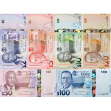 (146) ** PNew (PN73-PN78) Belize - 2,5,10,20,50 & 100 Dollars (2025) (6 Notes)